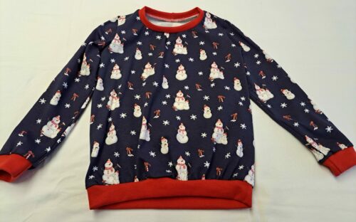 Kinderpulli Schneemänner 122/128