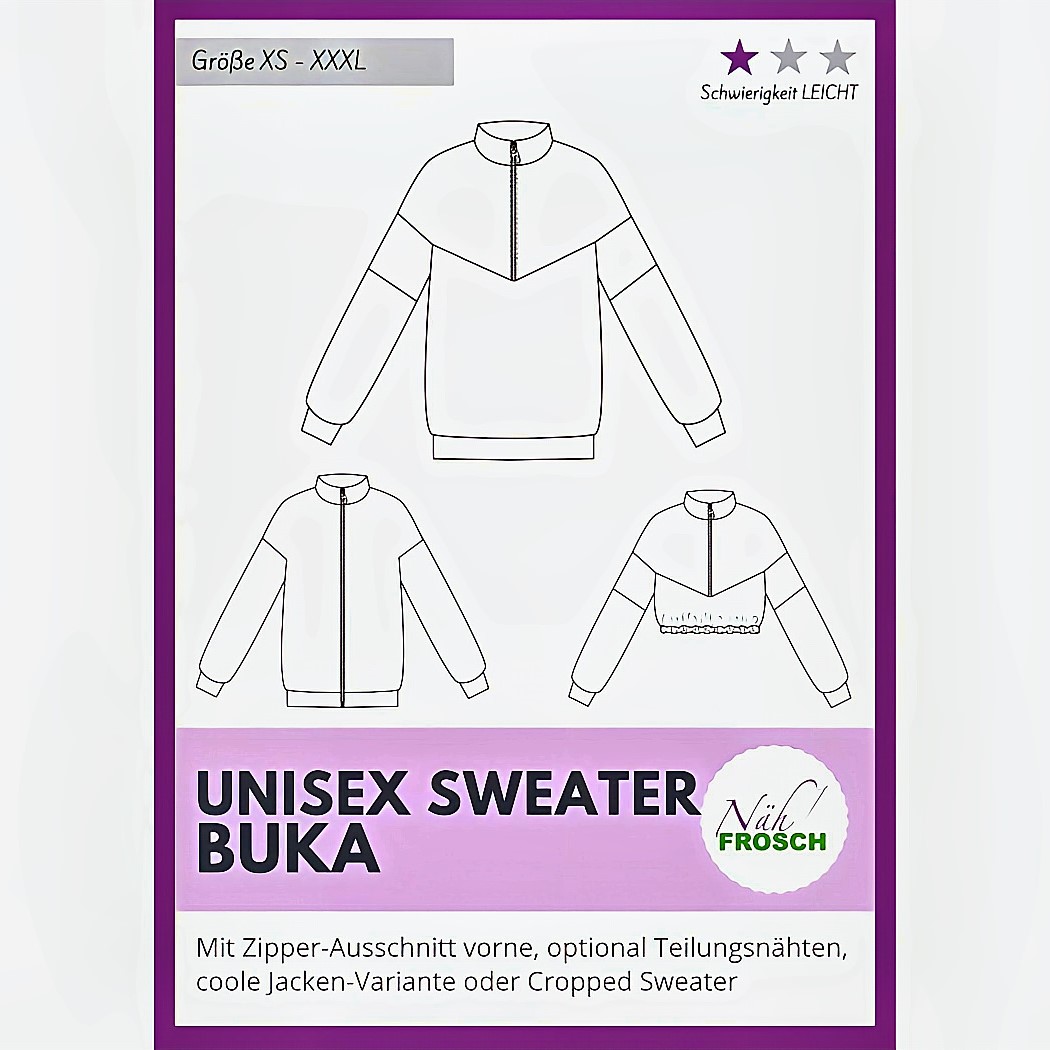 Schnittmuster BUKA Unisex Sweater