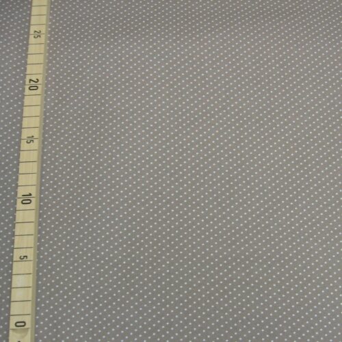 Druckstoff beige mit weißen Punkten, B-Ware