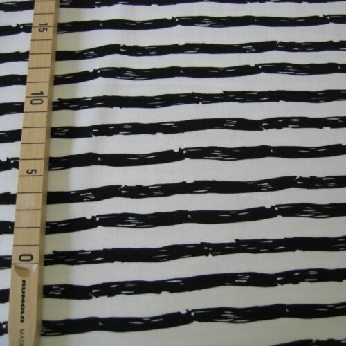 Jersey weiß mit breiten schwarzen Streifen