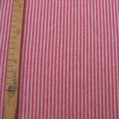 Canvas Hellbeige-rot gestreifter Leinenlook