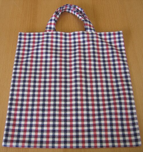 Tasche Baumwolle blau-weiß-rot kariert