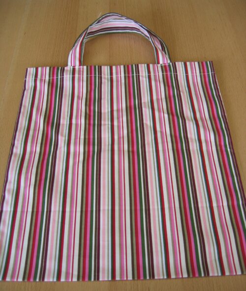Tasche Baumwolle rosa-bunt gestreift