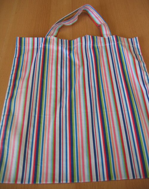 Tasche Baumwolle bunt gestreift