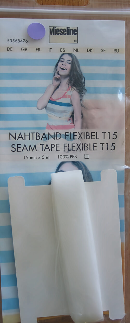 Nahtband flexibel T15 5,00 m 15,00 mm (Vlieseline)