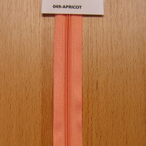 Reißverschluss 3 mm Meterware endlos incl. 2 Zipper/Schieber apricot