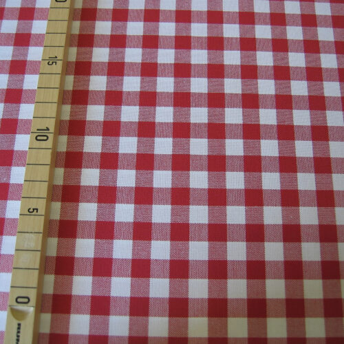 Webstoff rot-weiß kariert "Capri"