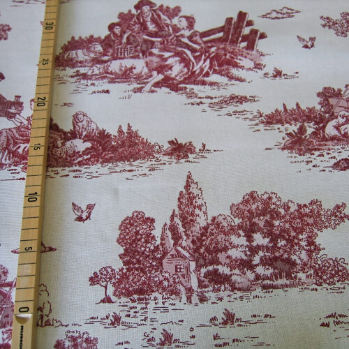 Canvas natur (Leinenlook) mit Schäfermotiven "Classic Shepherd Scene"