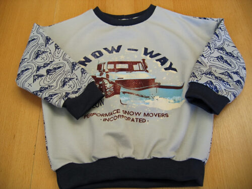 Kinderpulli French Terry Schneepflug 92/98