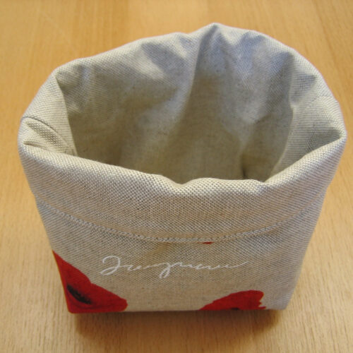 Utensilo Canvas natur (Leinenlook) mit Mohnblumen