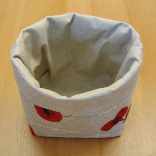 Utensilo Canvas natur (Leinenlook) mit Mohnblumen