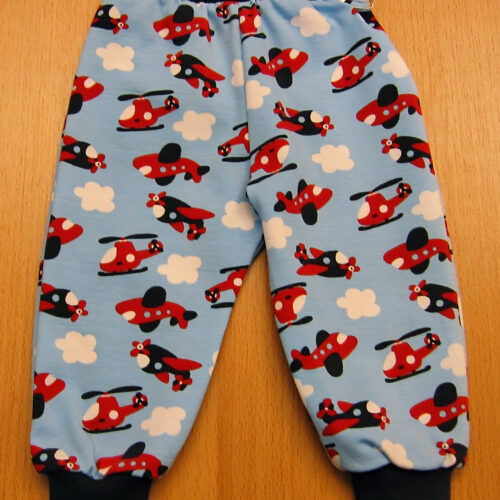 Kinderhose Jersey 62 Flugzeuge und Hubschrauber