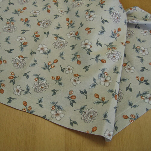 Tischdecke Canvas blassgrün mit Blumen (100x100)