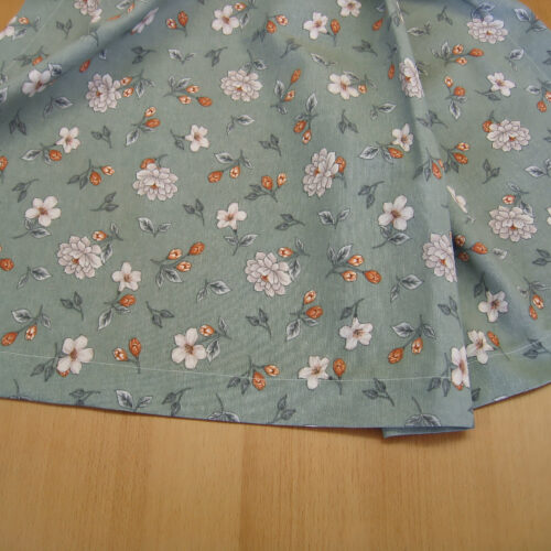 Tischdecke Canvas petrol mit Blumen (100x100)