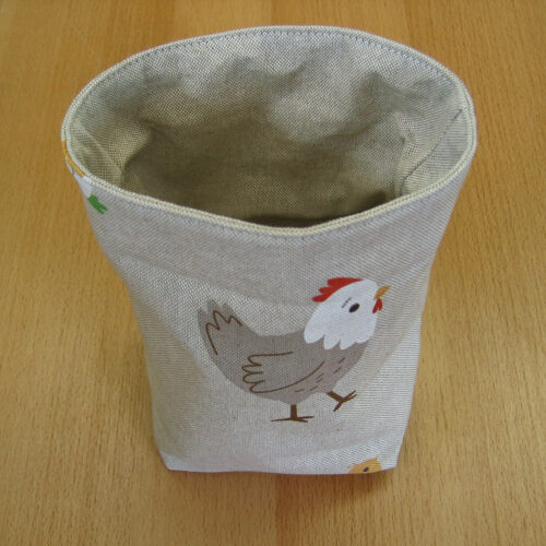 Utensilo Canvas natur (Leinenlook) mit Hühnern