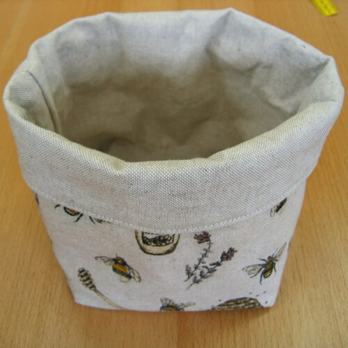 Utensilo Canvas natur (Leinenlook) mit Bienen (Imkerei)
