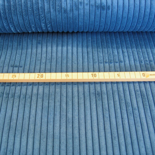 Breit-Cord 8mm Polyester-Nylon Uni jeansblau