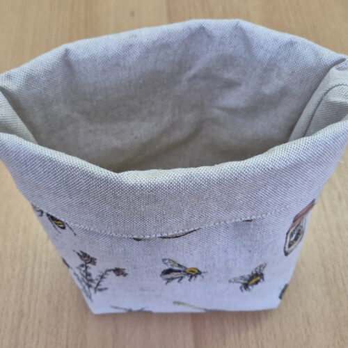 Utensilo Canvas natur (Leinenlook) mit Bienen (Imkerei)