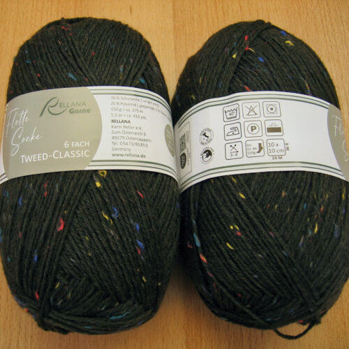 Rellana Flotte Socke 150g 6-fach Tweed-Classic loden 7084